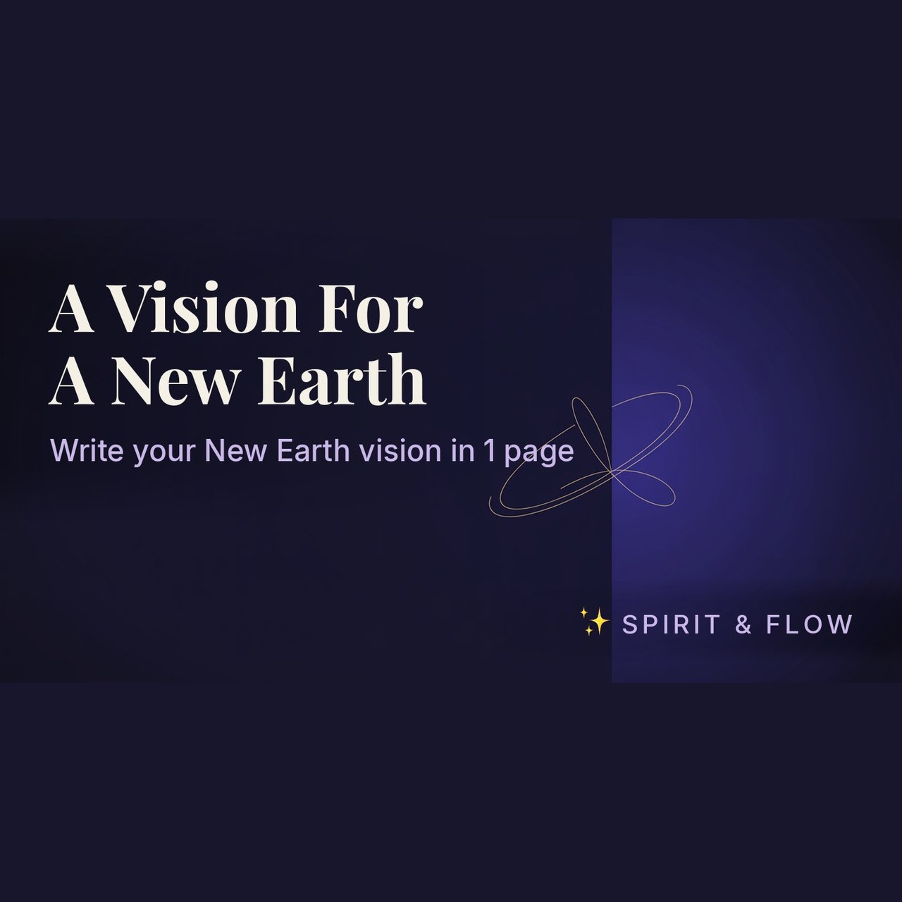 course a vision for a new earth