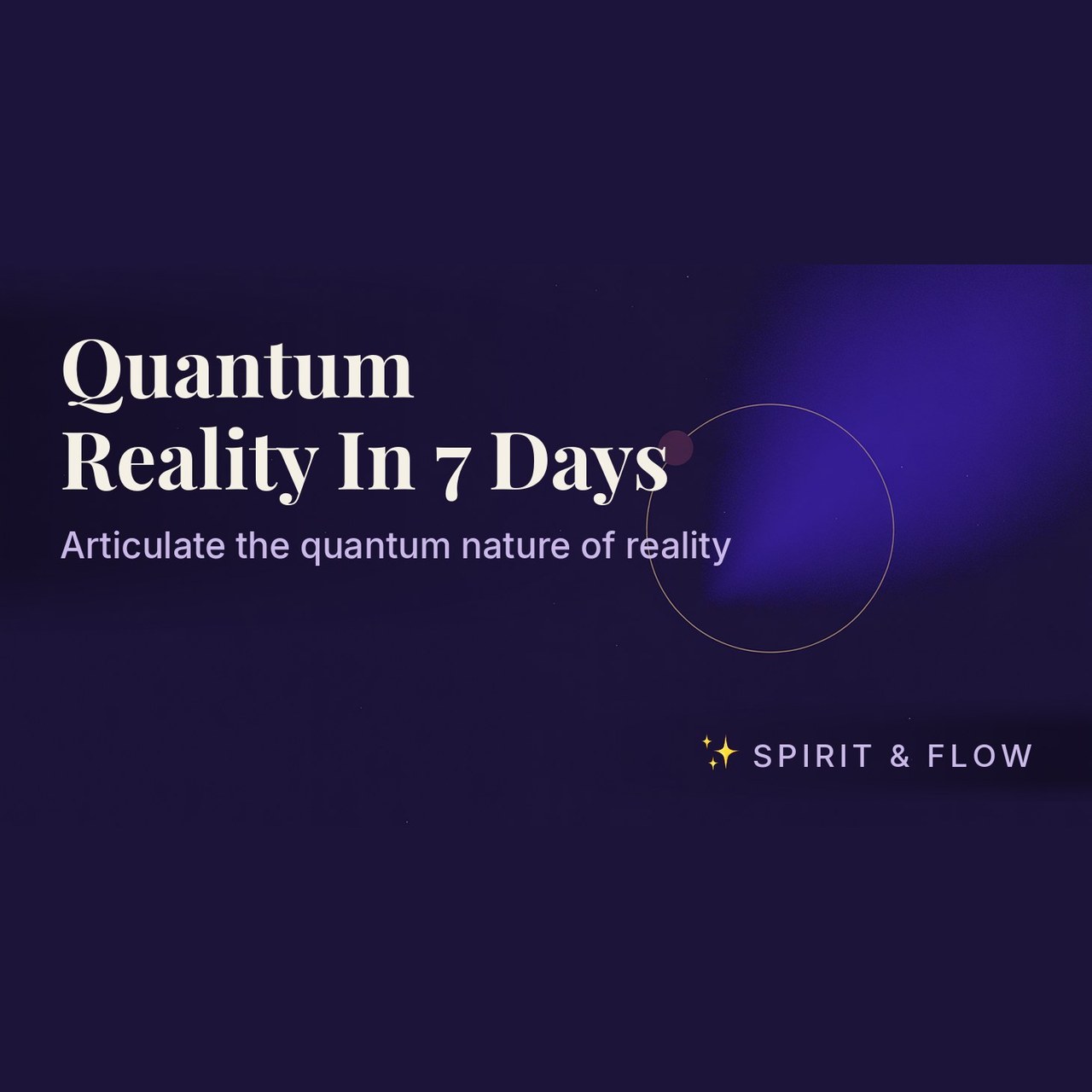 course quantum reality in 7 days