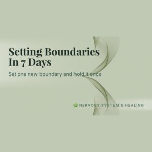 Setting Boundaries In 7 Days