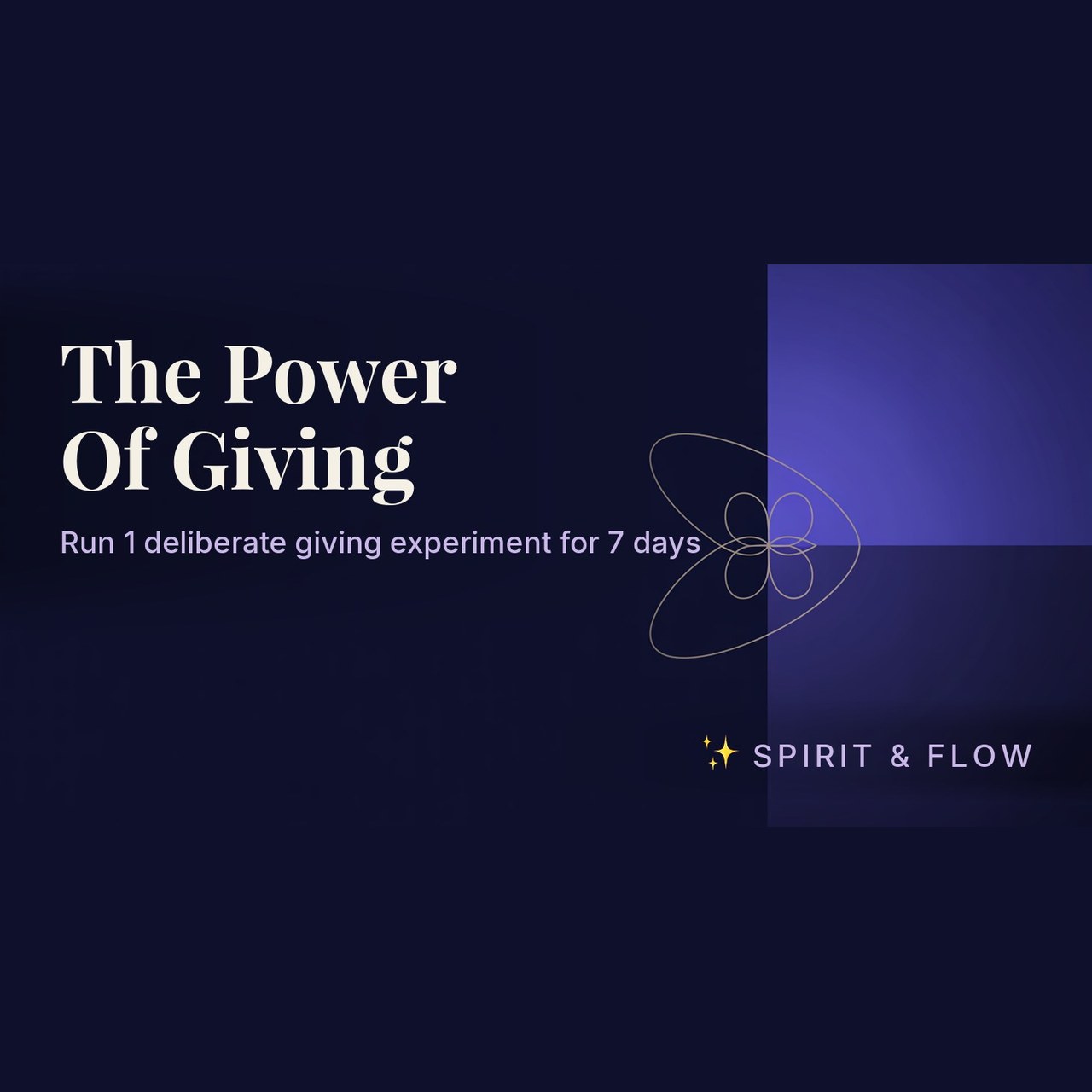 course the power of giving