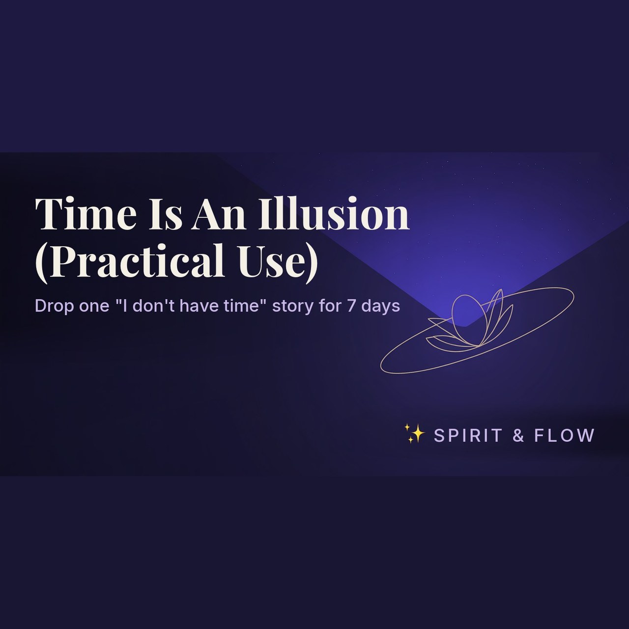 course time is an illusion practical use