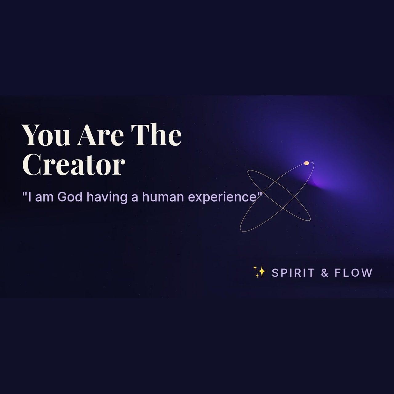 course you are the creator